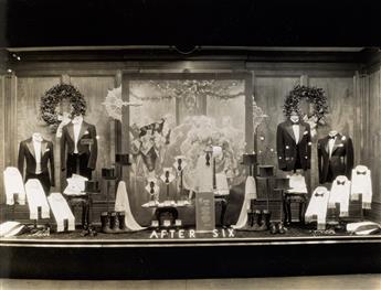 (WINDOW DISPLAYS) Thick album with more than 220 photographs of window display tableaux at Kleinhans Department Store in Buffalo, New Y